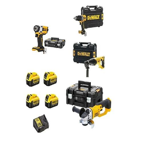 Dewalt Dcf922 ( 400 nm )+dch133( 2.6 j )+dcd805 ( 90 nm ) + dcg412 ( 125 mm ) + 4x 4 ah akü+ dolum cihazı