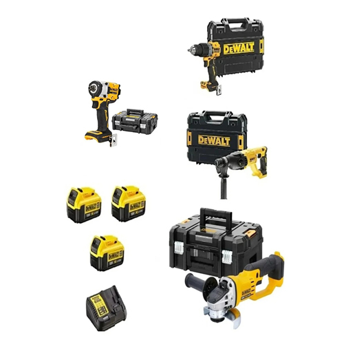 Dewalt Dcf922 ( 400 nm )+dch133( 2.6 j )+dcd805 ( 90 nm ) + dcg412 ( 125 mm ) + 3x 4 ah akü+ dolum cihazı